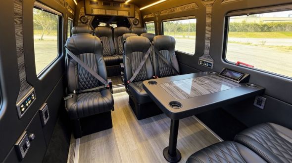 birmingham 12 passenger sprinter van interior